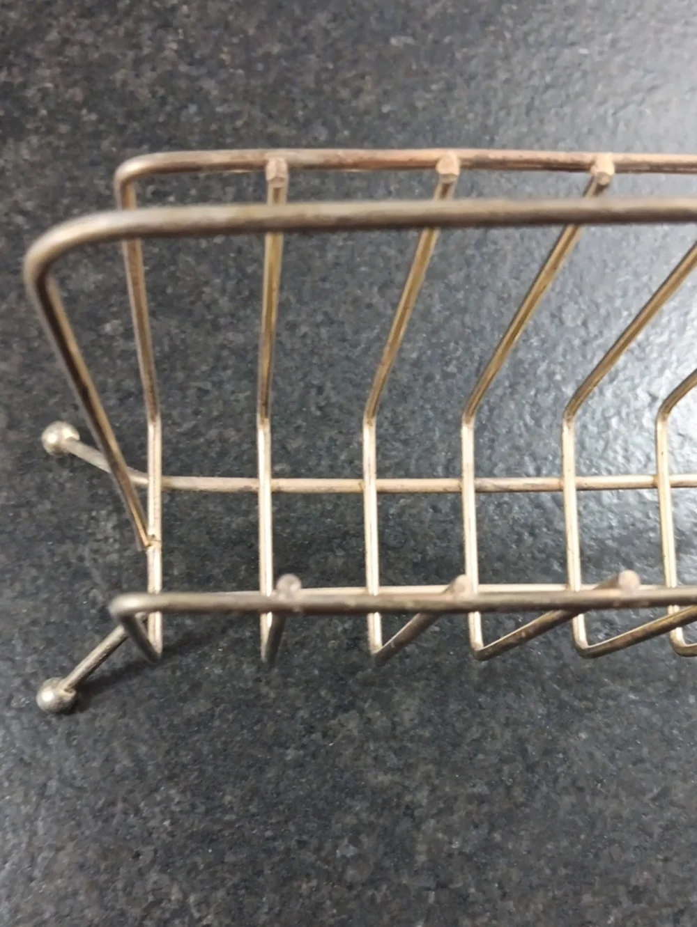 Brass Tone File Organizer Rack - Home Office